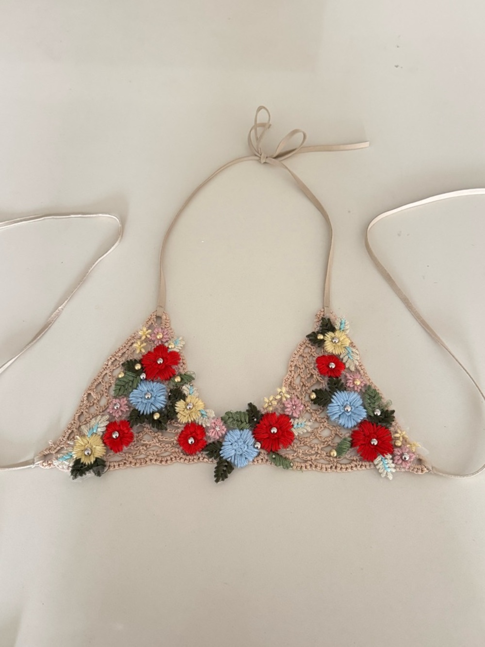 ETHOS LA | Handmade Floral Crochet Triangle Bralette